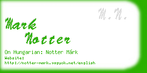 mark notter business card